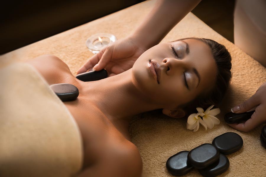 Hot stone relaxation massage